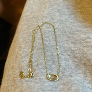 Elisa Gold Pendant Necklace in Dichroic Glass